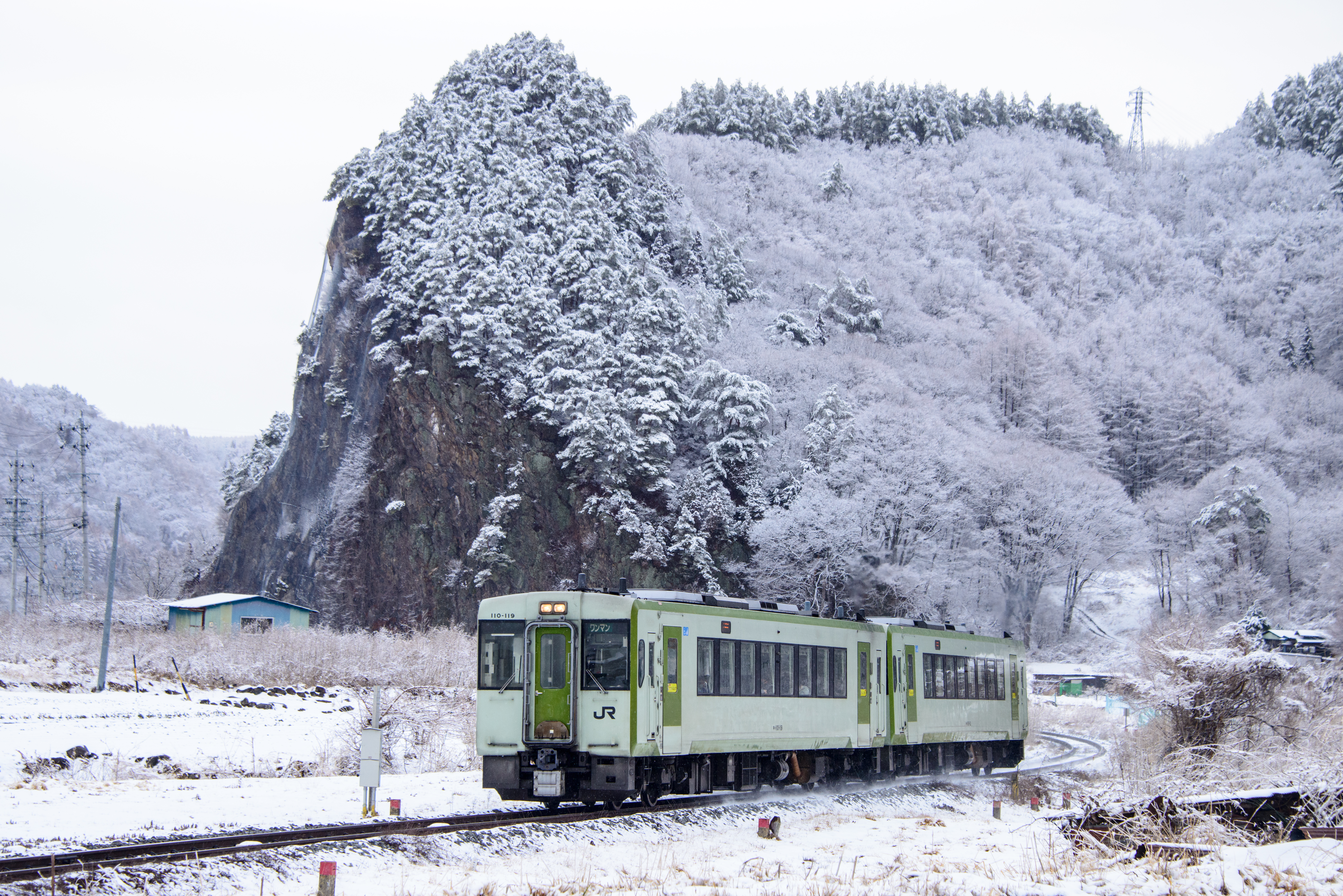 小海線と雪景色