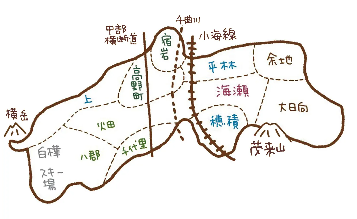 佐久穂町集落マップ